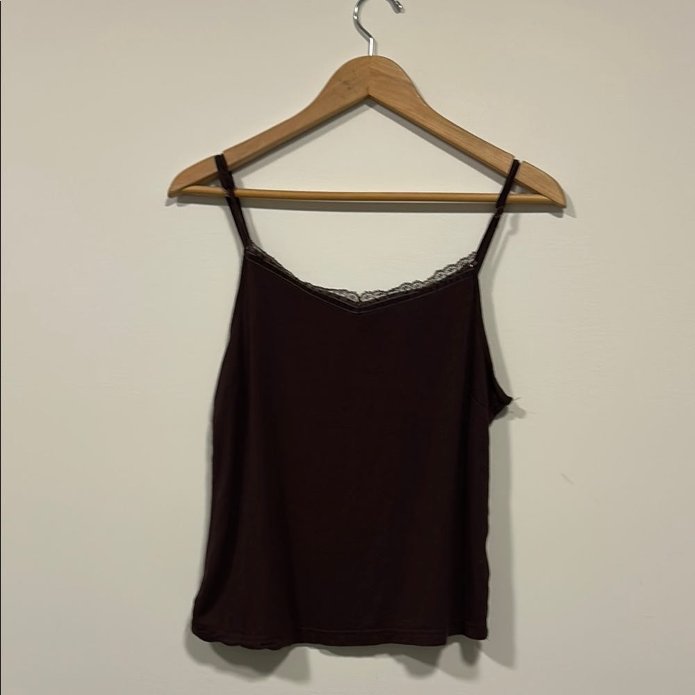 Black Fitted Crop Camisole Top